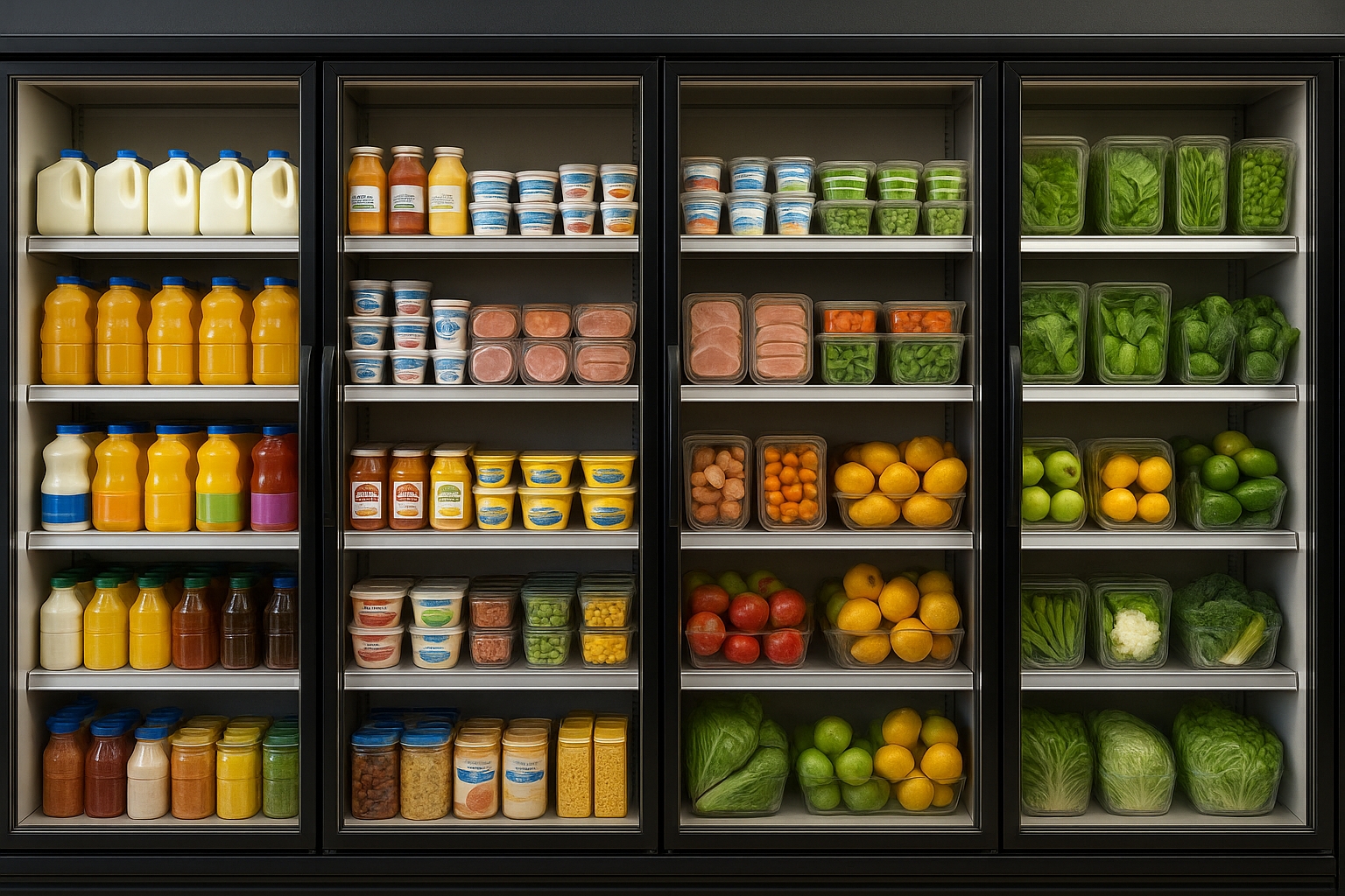 grocery store fridge section